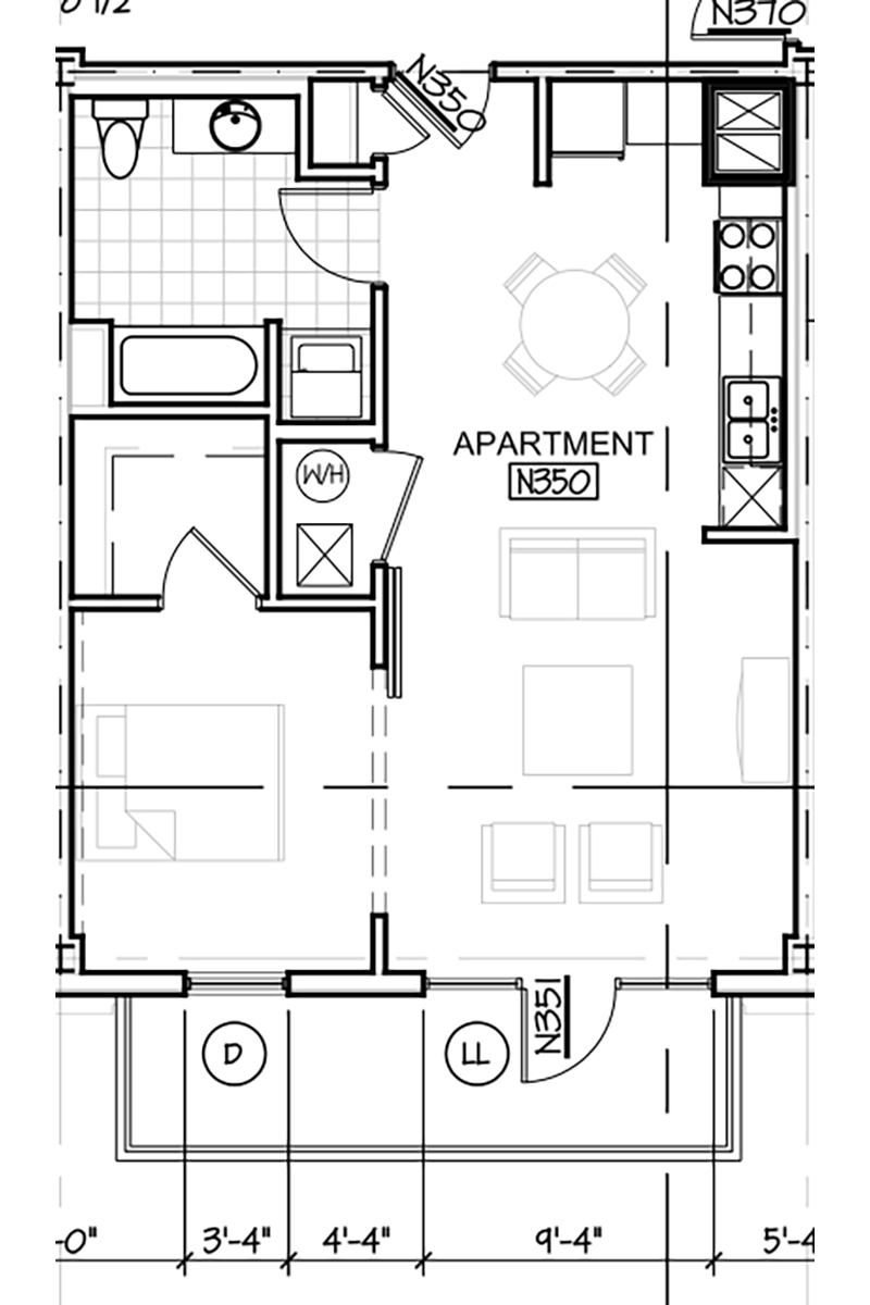 Slowdown Apartments 350 Floor Plan 